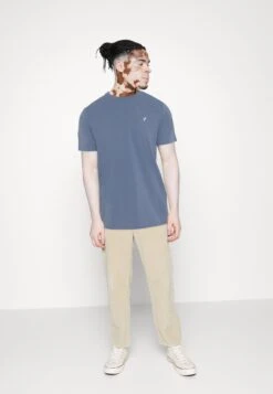 Pier One 3 PACK - T-shirt Basic - White/dark Blue/blue