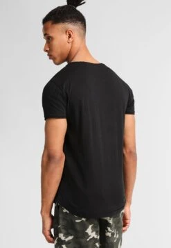 Pier One GARMENT TEE - T-shirt Basic - Black -Sklep Z Odzieżą Męską d6602250572043e18ca408482080235f