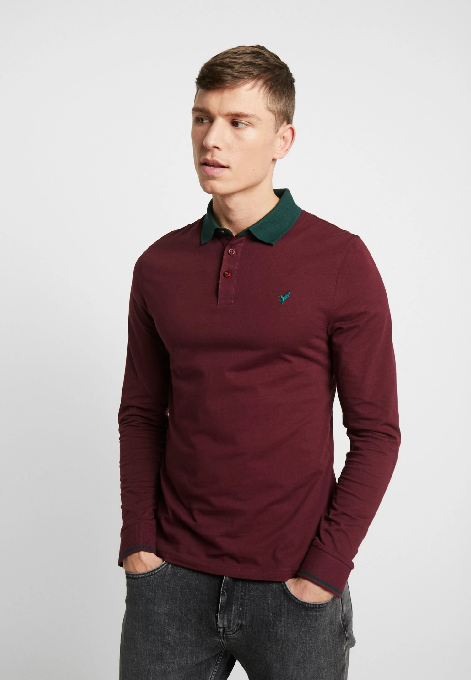 Pier One MUSCLE FIT - Koszulka Polo - Bordeaux 3 Pier One MUSCLE FIT - Koszulka Polo - Bordeaux