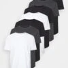 Pier One 7 PACK - T-shirt Basic - Mottled Dark Grey/white/black 2 Pier One 7 PACK - T-shirt Basic - Mottled Dark Grey/white/black -Sklep Z Odzieżą Męską e7f6e83a5fc54fbaaa5e7624e6a8a452