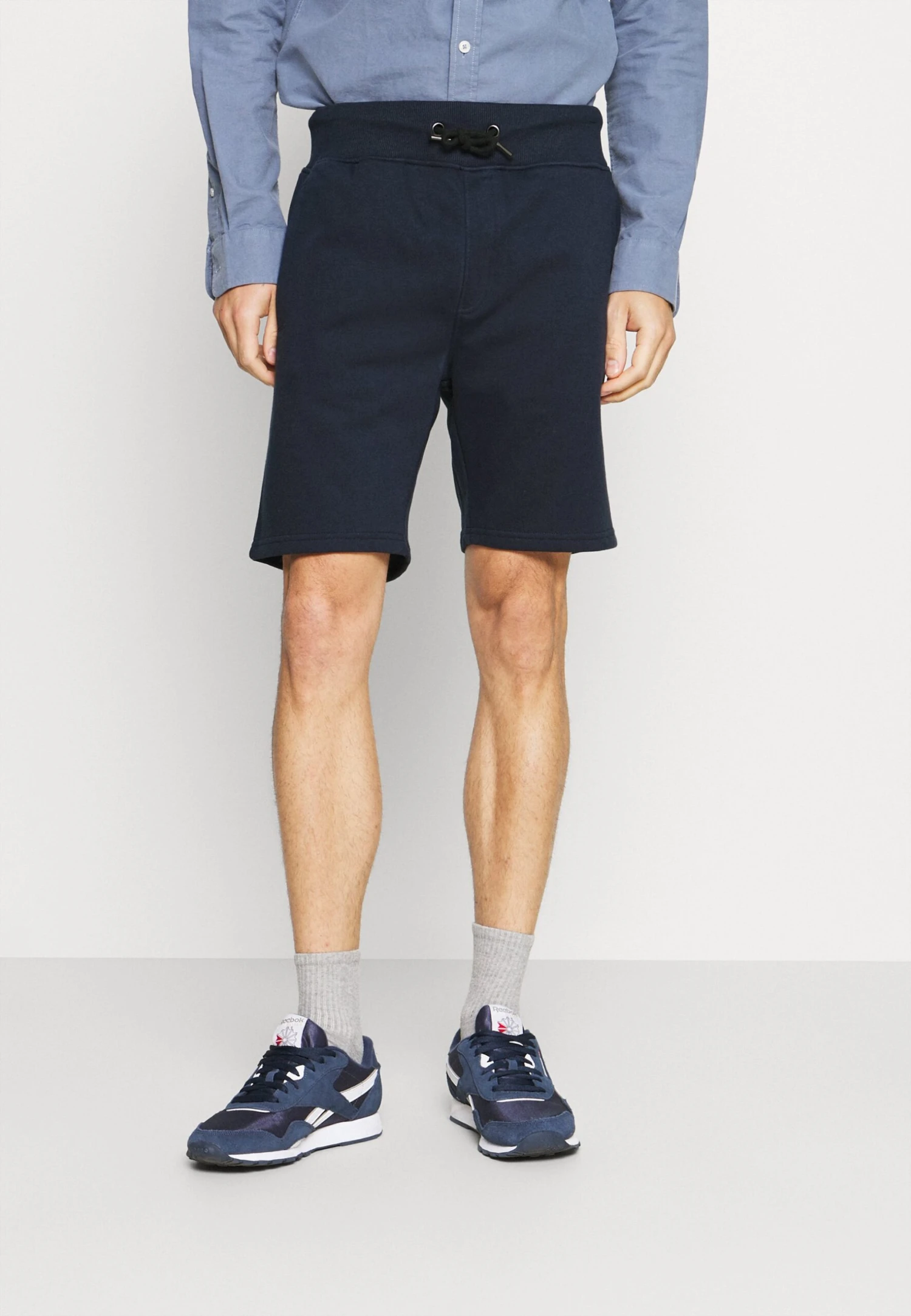 Pier One 3 PACK - Szorty - Black/mottled Light Grey/dark Blue 6 Pier One 3 PACK - Szorty - Black/mottled Light Grey/dark Blue - obrazek 4