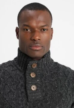 Pier One Sweter - Mottled Dark Grey -Sklep Z Odzieżą Męską eb6dec66e1f147509263ea1a088f200f