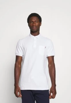 Pier One TRICOLORE TRIM POLO - Koszulka Polo - White