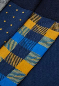 Pier One 5 PACK - Skarpety - Yellow/dark Blue/grey -Sklep Z Odzieżą Męską f2680a941418407386211d70ff605fbd