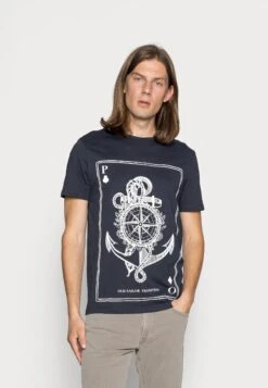 Pier One T-shirt Z Nadrukiem - Dark Blue