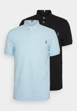 Pier One 2 PACK - Koszulka Polo - Light Blue/black -Sklep Z Odzieżą Męską f764a289a7a348d2a5d1286b8919369d