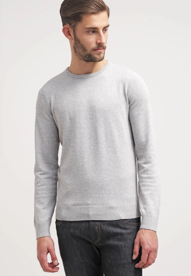 Pier One BASIC CREWNECK - Sweter - Light Grey 3 Pier One BASIC CREWNECK - Sweter - Light Grey