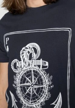Pier One T-shirt Z Nadrukiem - Dark Blue -Sklep Z Odzieżą Męską ff80483a999c4d249059dbcdf070f3fc